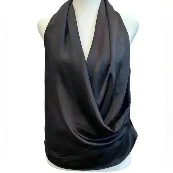 MNG MANGO NWT Flowy Wrap Blouse Open Back | Button Back Of Neck | Size Large - Picture 11 of 13